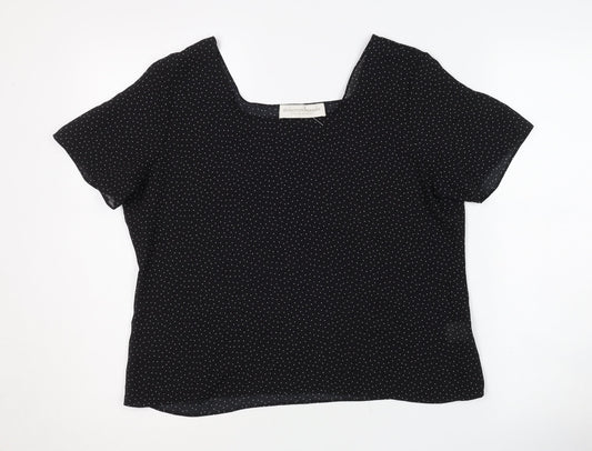 Womens UK Size 14 Dorothy Perkins Black Basic Blouse