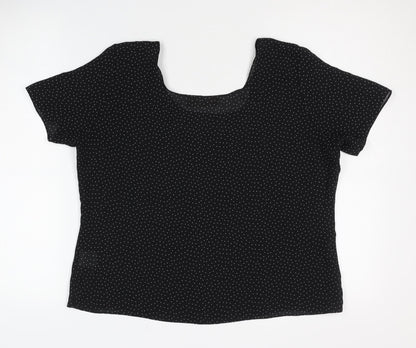 Womens UK Size 14 Dorothy Perkins Black Basic Blouse