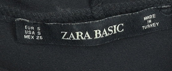 Zara Women's S Black Pink 1/2 Zip Colourblock Hoodie