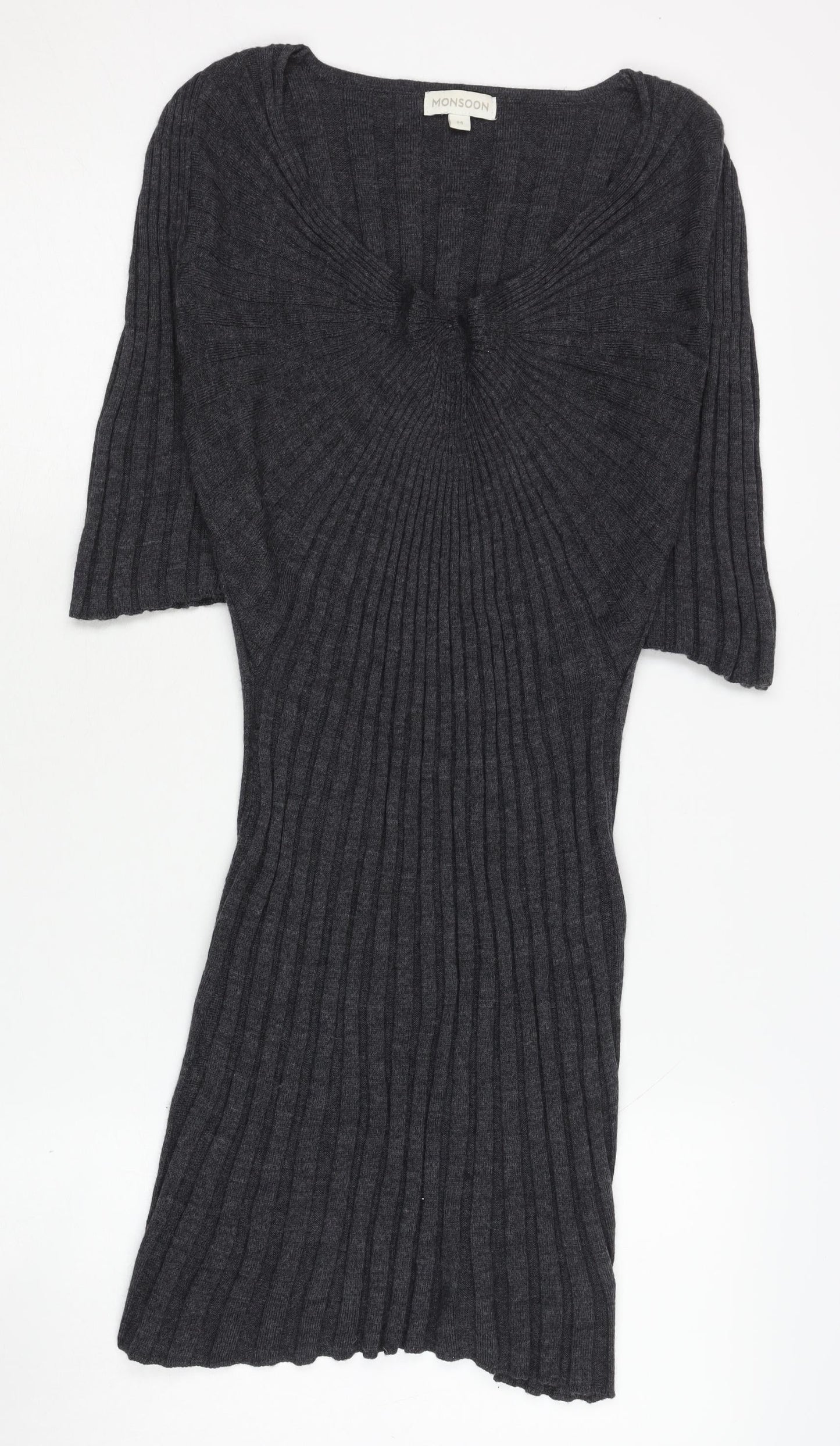 Monsoon Women's Grey Knit Dress Size M