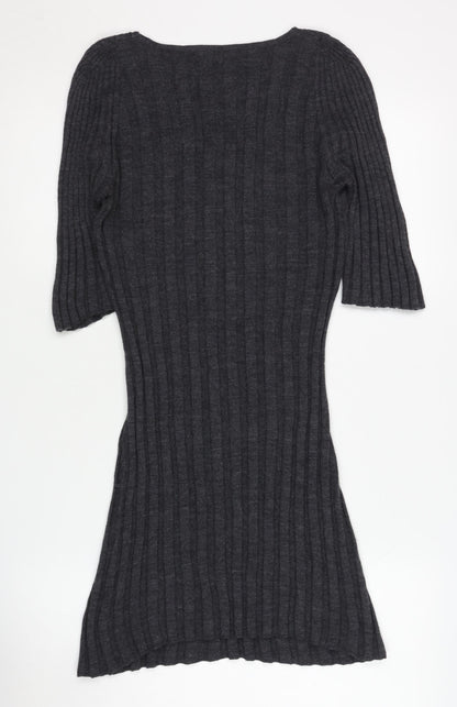 Monsoon Women's Grey Knit Dress Size M