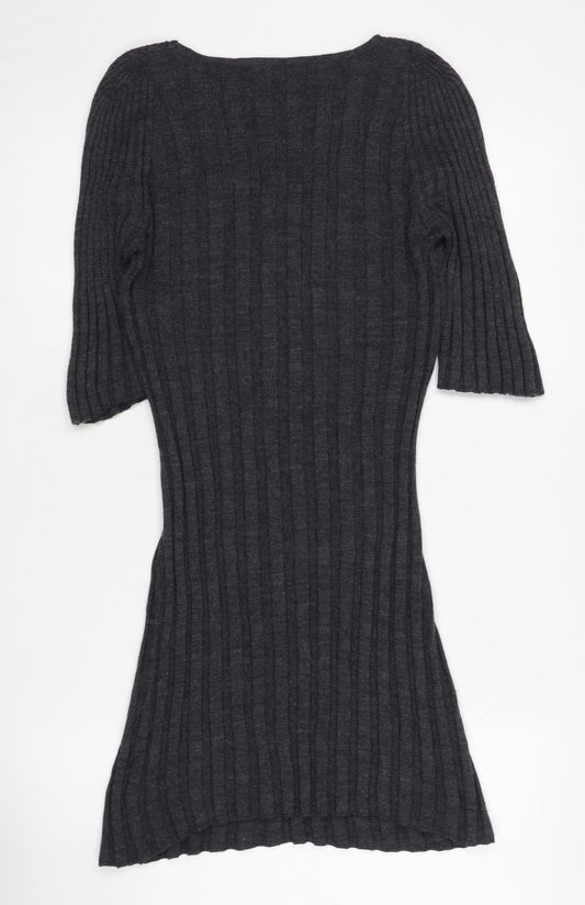 Monsoon Women's Grey Knit Dress Size M