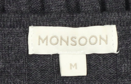 Monsoon Women's Grey Knit Dress Size M