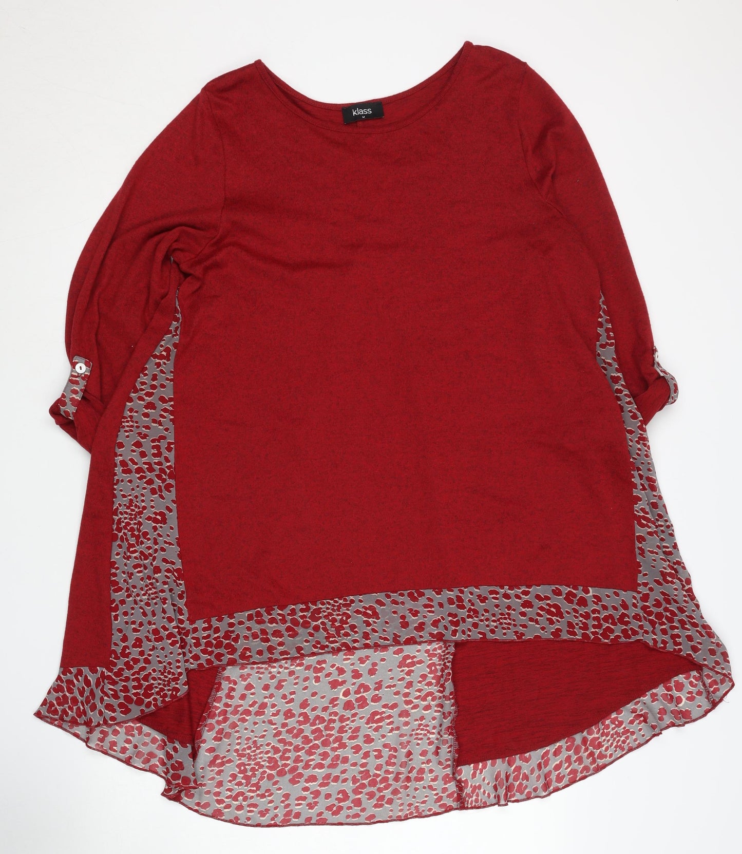 Womens UK Size M Klass Red Tunic Jumper