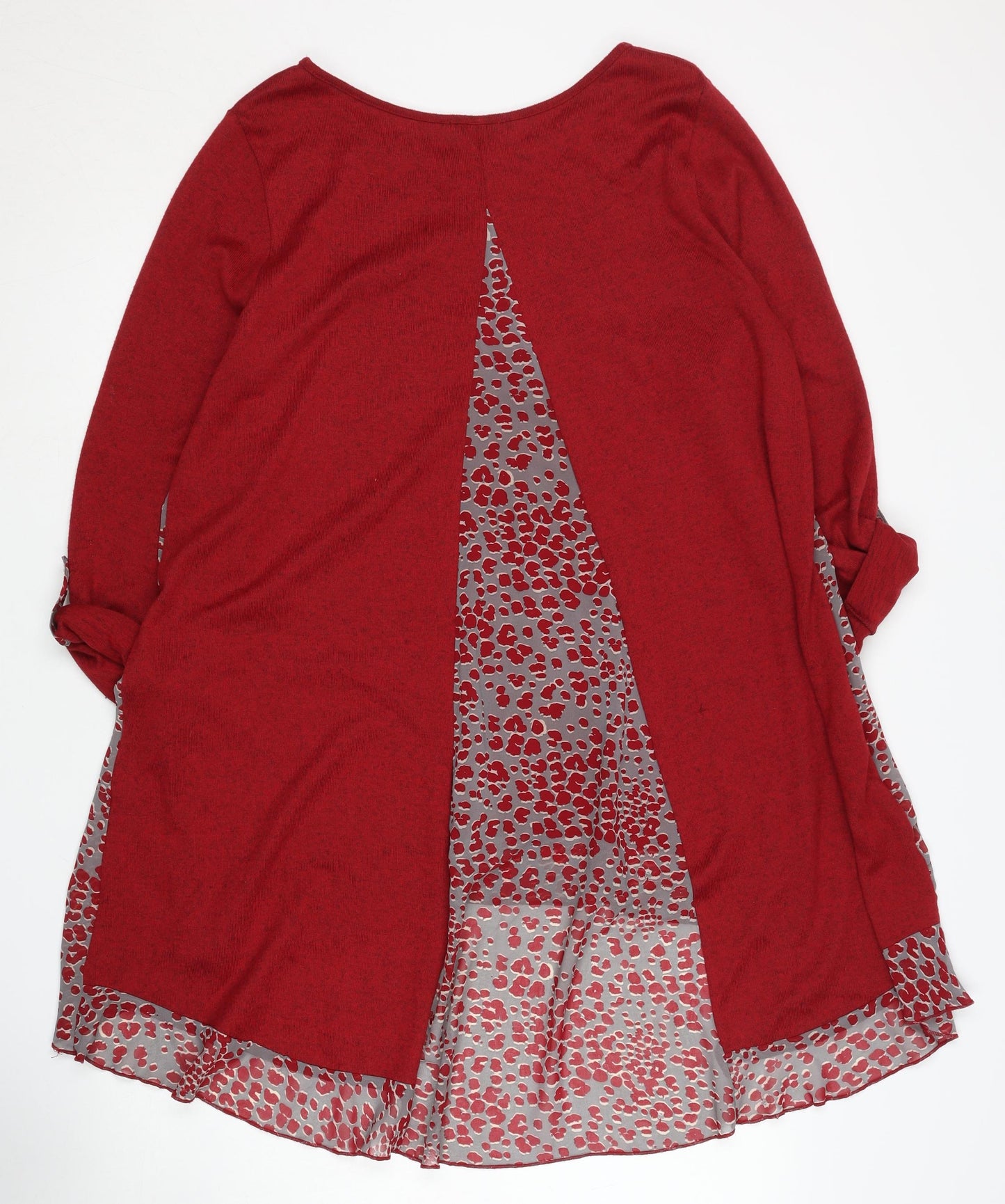 Womens UK Size M Klass Red Tunic Jumper