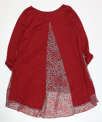 Womens UK Size M Klass Red Tunic Jumper
