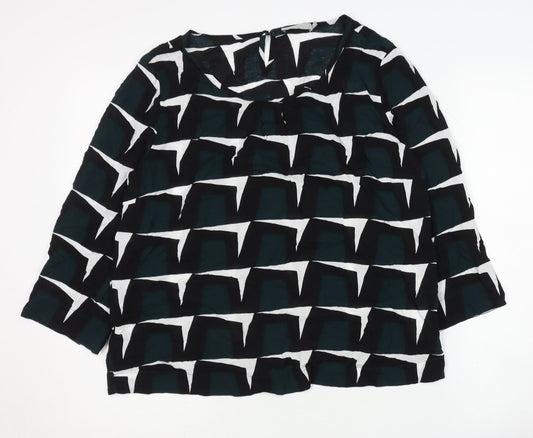 Womens UK Size 10 Betty & Co Black Basic Blouse