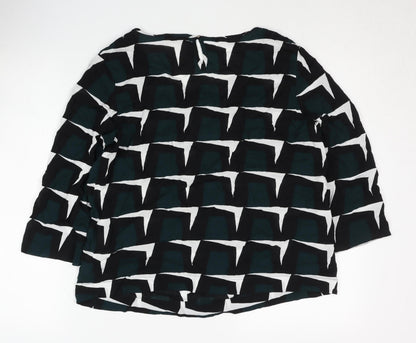 Womens UK Size 10 Betty & Co Black Basic Blouse