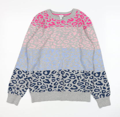 Womens UK Size 8 M&Co Multicoloured Pullover Jumper