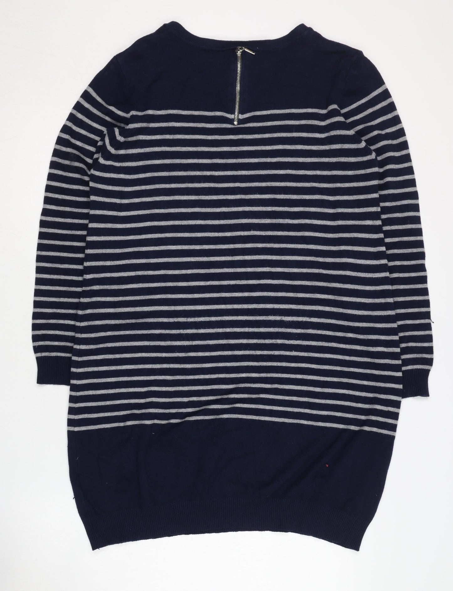 Intuition Women's Blue Striped Pullover Jumper Size L