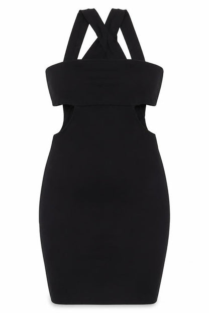 Zara Women's Black Sleeveless Backless Dress M