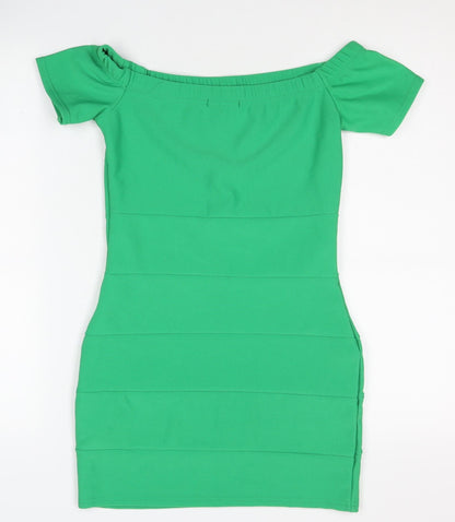 PrettyLittleThing Women’s Green Bodycon Dress Size 10