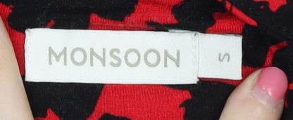 Monsoon Women's Red Animal Print Shirt Dress - S