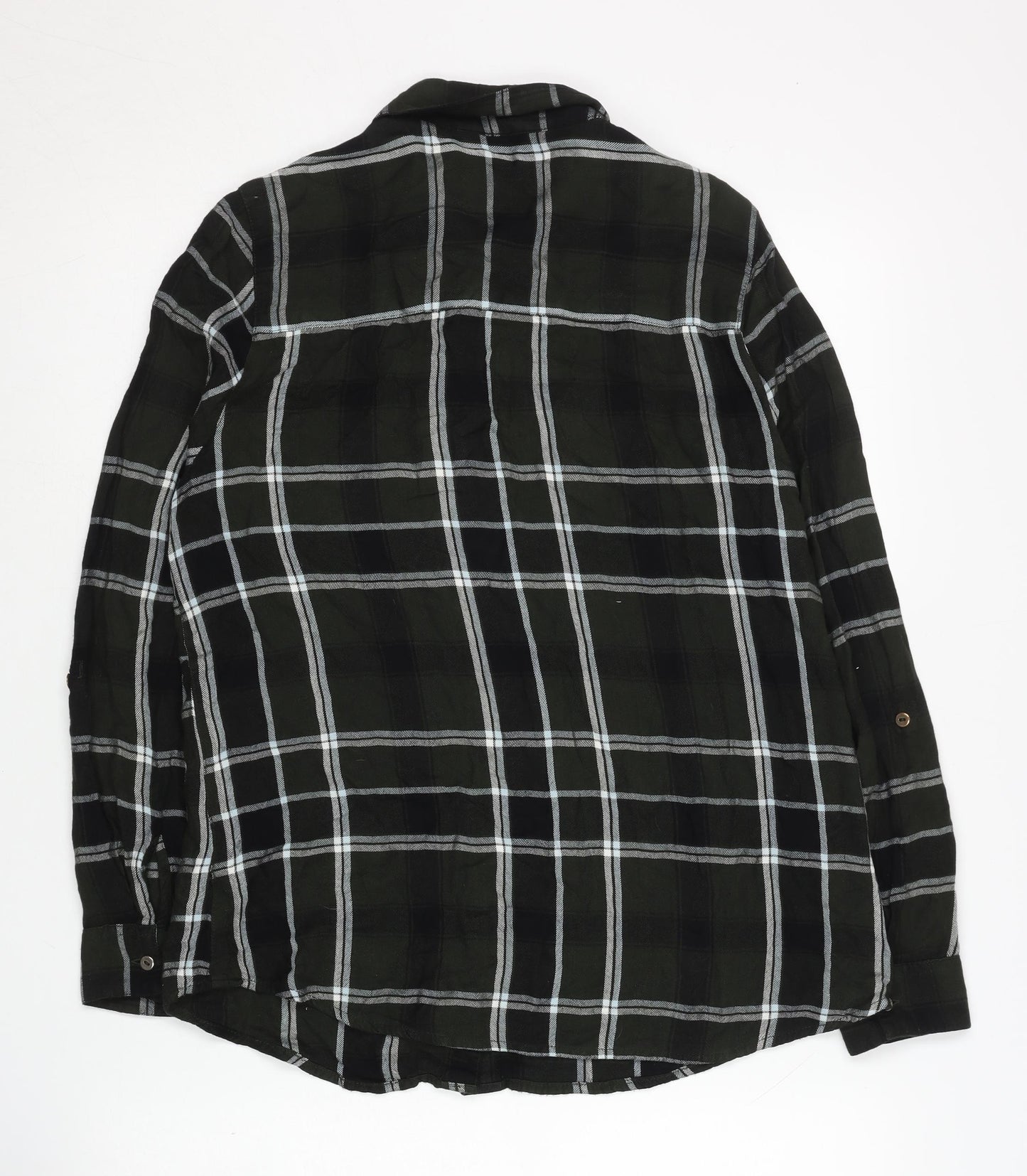 Womens UK Size 12 Dorothy Perkins Black Basic Button-Up