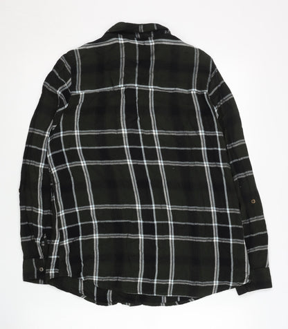 Womens UK Size 12 Dorothy Perkins Black Basic Button-Up