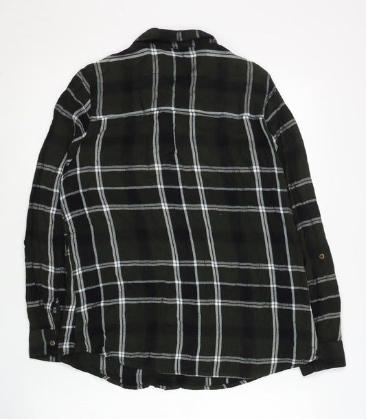 Womens UK Size 12 Dorothy Perkins Black Basic Button-Up