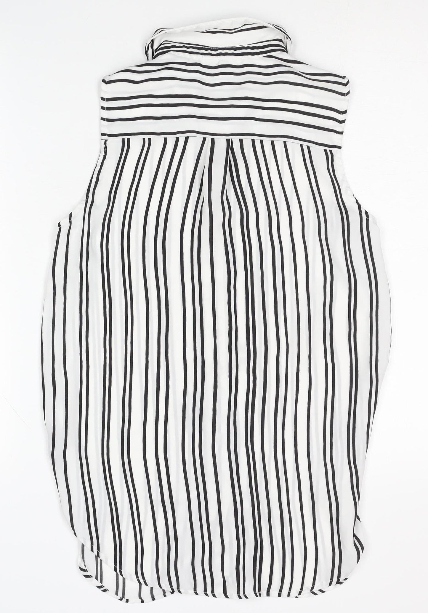 Womens UK Size 8 H&M Black Basic Button-Up