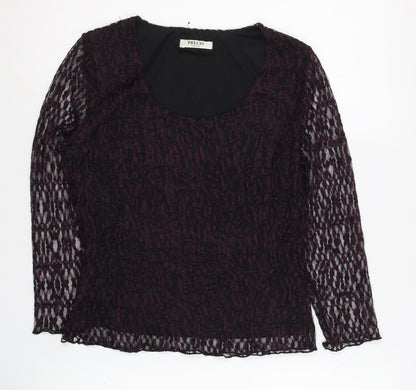 Womens UK Size S Precis Black Basic Blouse