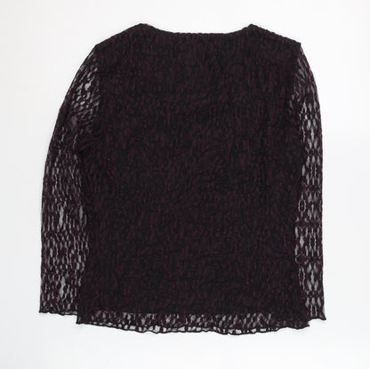 Womens UK Size S Precis Black Basic Blouse
