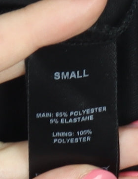 Womens UK Size S Precis Black Basic Blouse