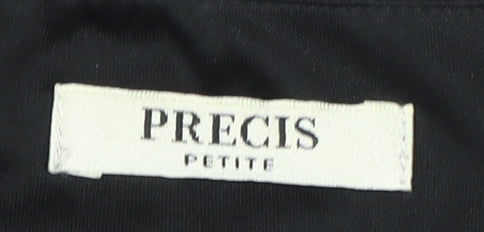 Womens UK Size S Precis Black Basic Blouse
