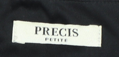 Womens UK Size S Precis Black Basic Blouse