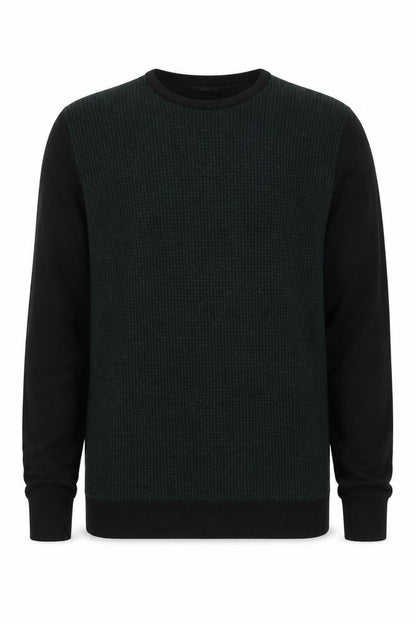 Remus Uomo Men's Black Wool Blend Pullover Jumper M