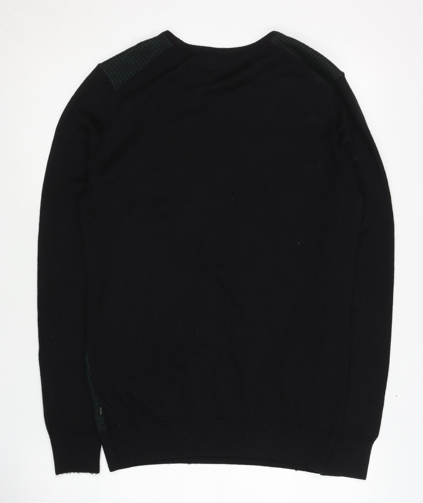 Remus Uomo Men's Black Wool Blend Pullover Jumper M