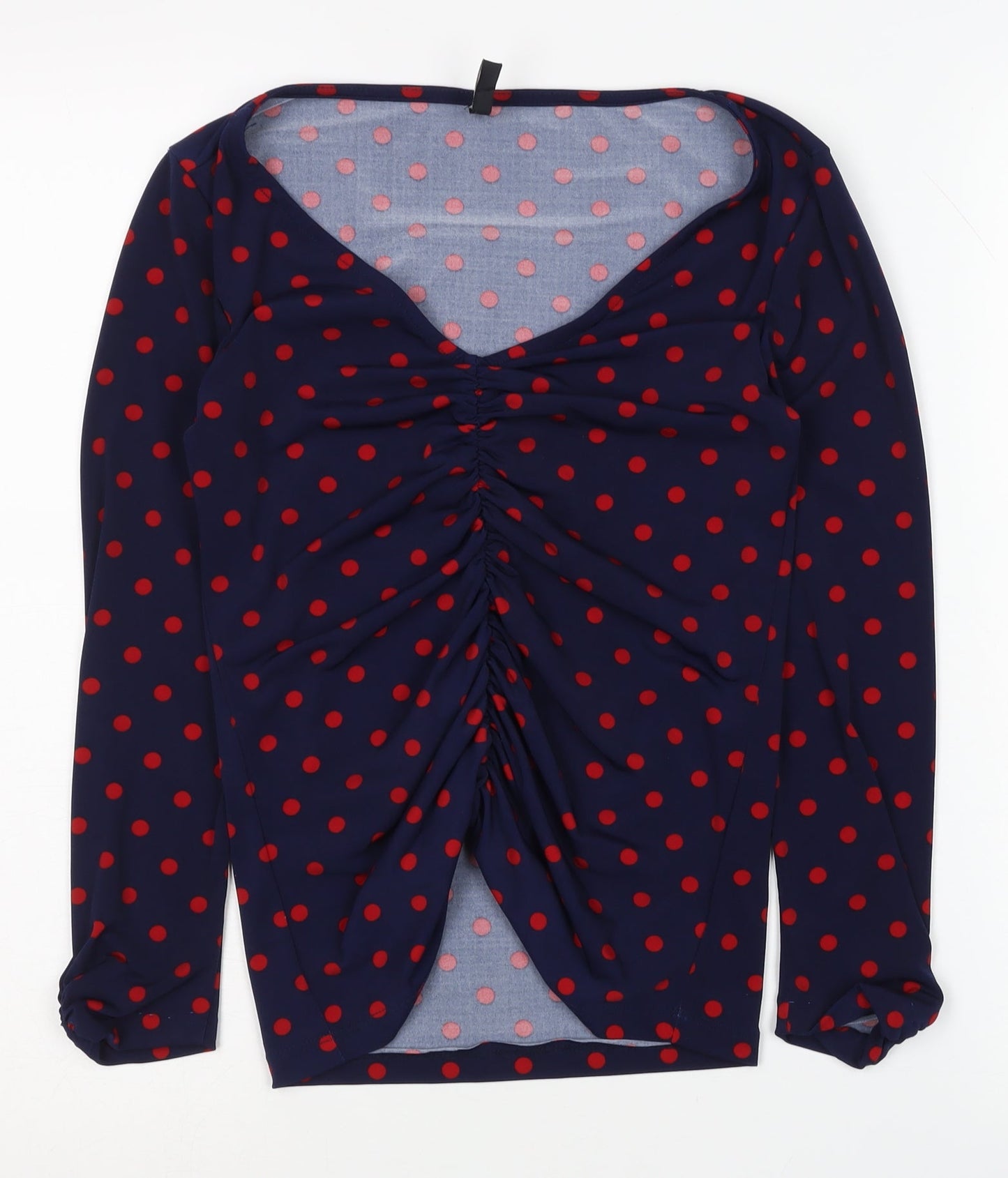 Womens UK Size 12 Stradivarius Multicoloured Basic Blouse