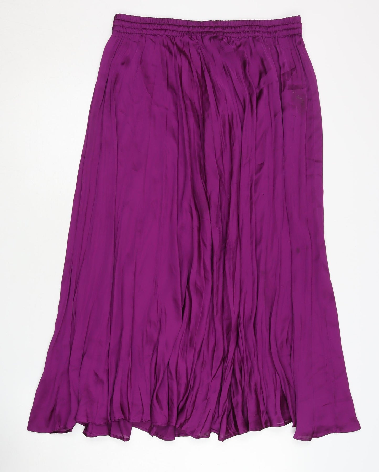 Marks and Spencer Women's Purple Midi Pleated Skirt