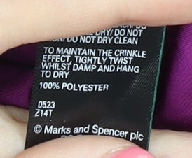 Marks and Spencer Women's Purple Midi Pleated Skirt