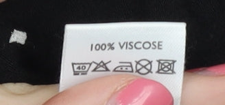 Debenhams Women's Black Polka Dot Skirt Size 16