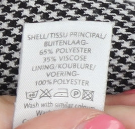 New Look Women's Black Houndstooth Pencil Skirt Size 16