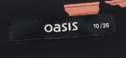 Womens UK Size 10 Oasis Black Basic Blouse