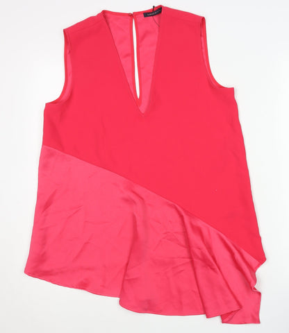 Womens UK Size 12 Marks and Spencer Red Basic Blouse