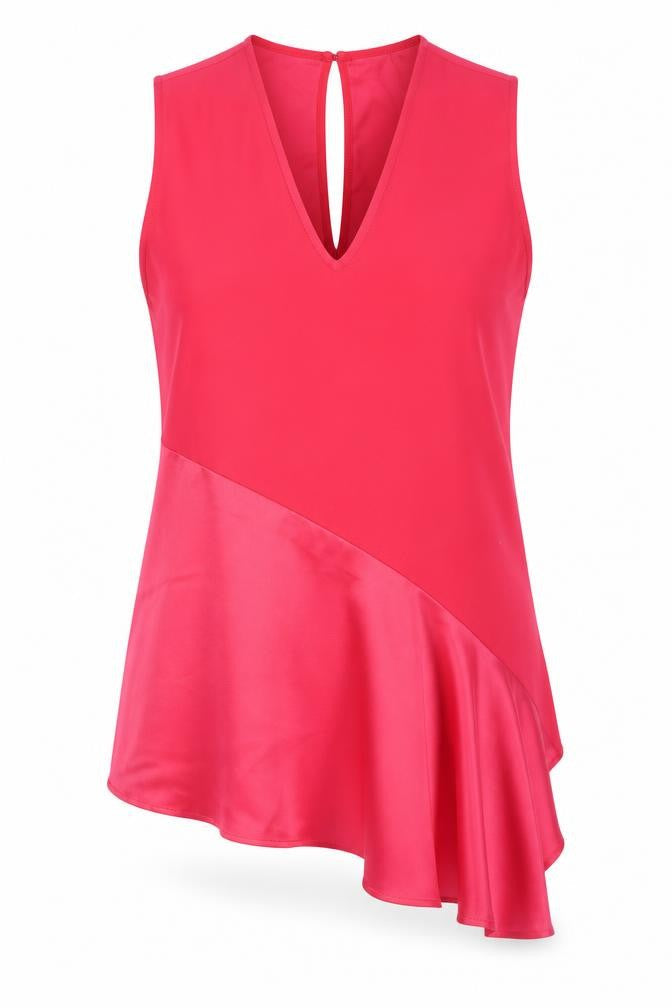 Womens UK Size 12 Marks and Spencer Red Basic Blouse