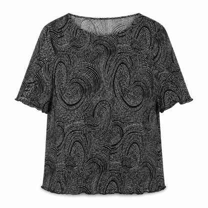 Vida Vi Women's Black Geometric Blouse Size 18