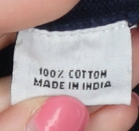 Swade Men's Blue XL Striped Polo Shirt