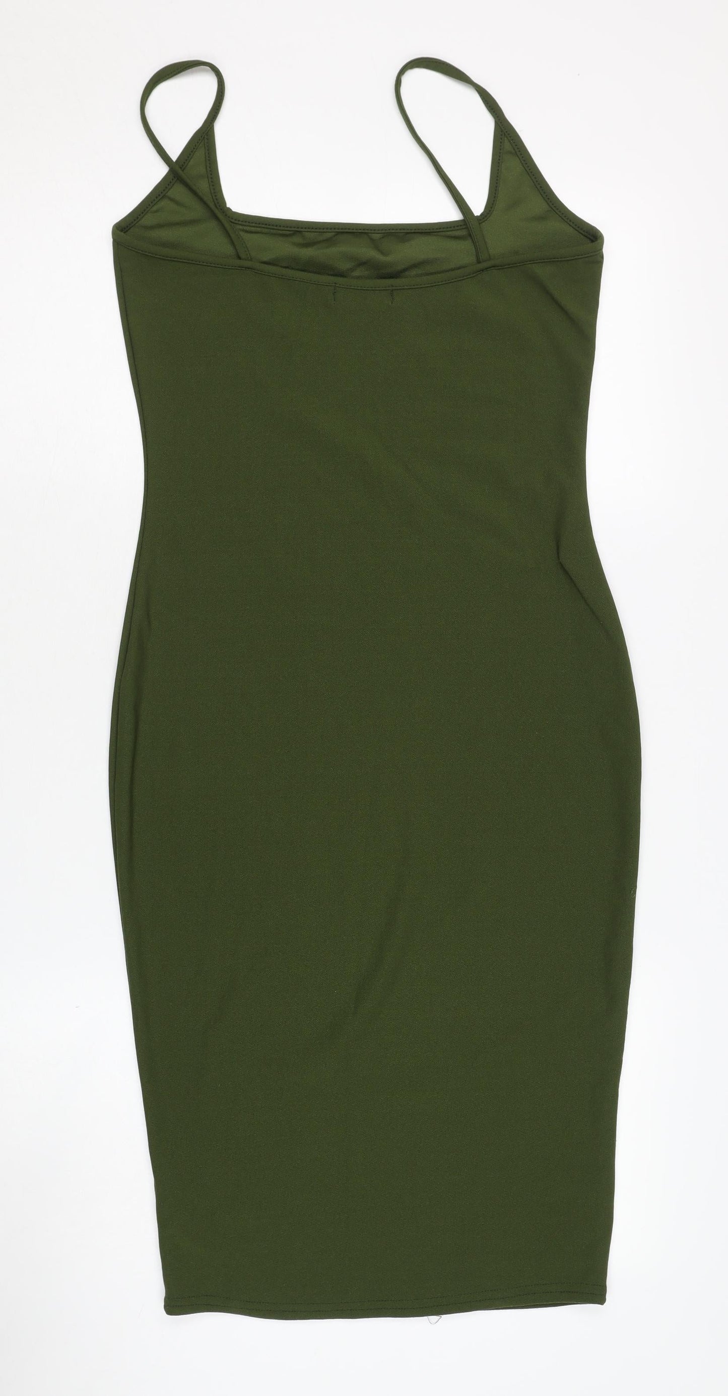 PrettyLittleThing Green Bodycon Midi Dress Women Size 12