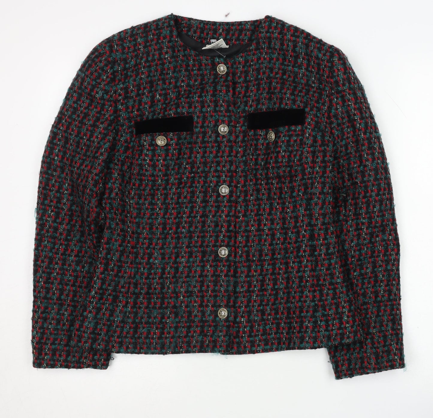 Eastex Women’s Multicoloured Check Blazer Size 10