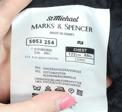 Mens UK Size 48 Marks and Spencer Regular Blue Suit Jacket