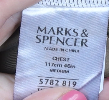 Mens UK Size 46 Marks and Spencer Regular Brown Suit Jacket