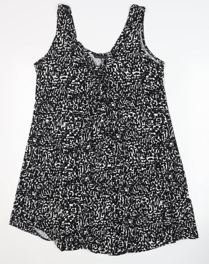 Marks and Spencer Women's Black Geometric Dress Size 12