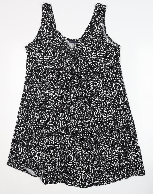 Marks and Spencer Women's Black Geometric Dress Size 12