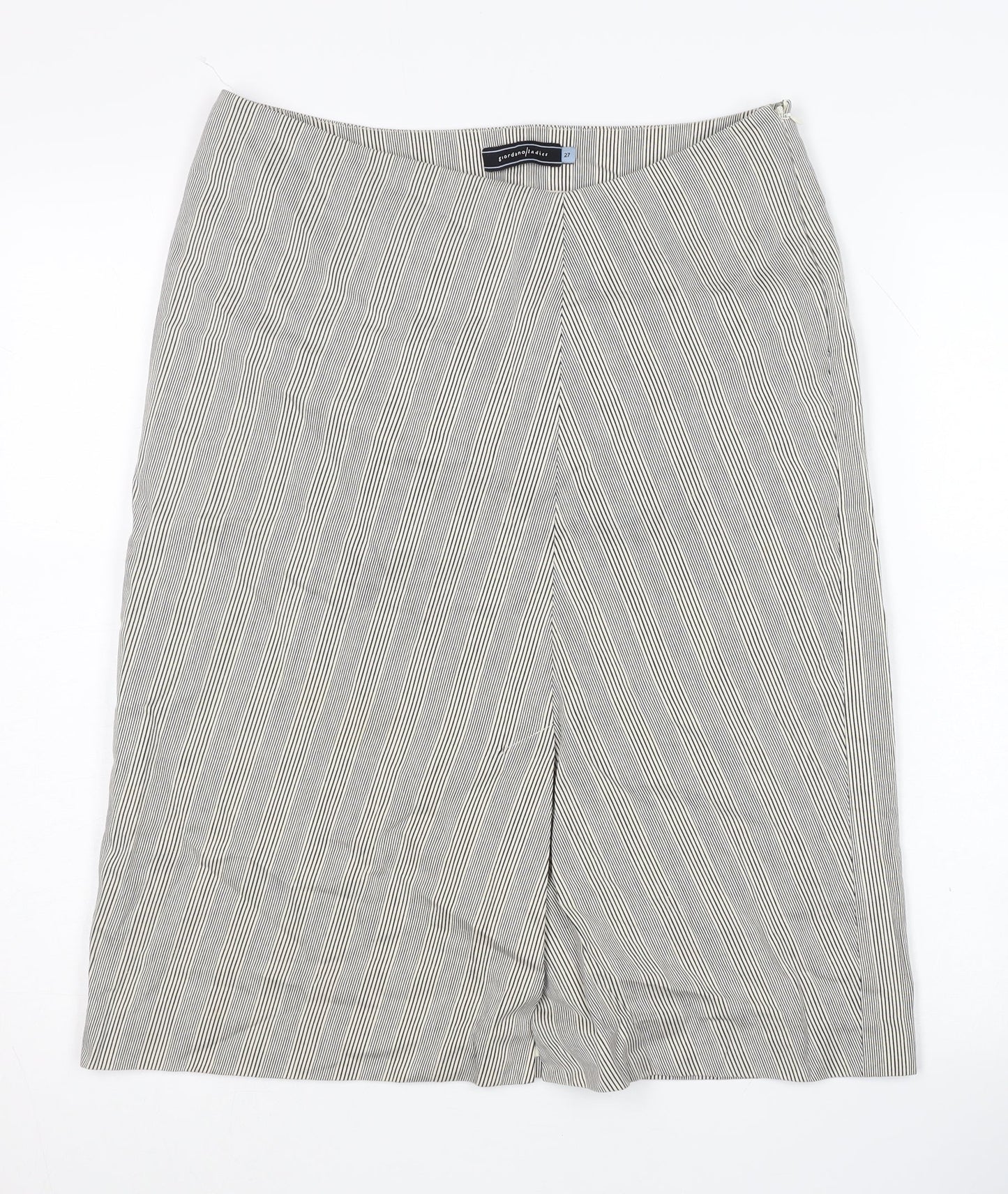 Giordano Ladies Women's Striped Cotton Pencil Skirt 4