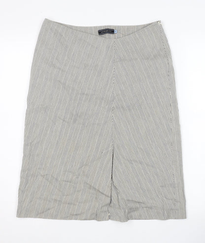 Giordano Ladies Women's Striped Cotton Pencil Skirt 4