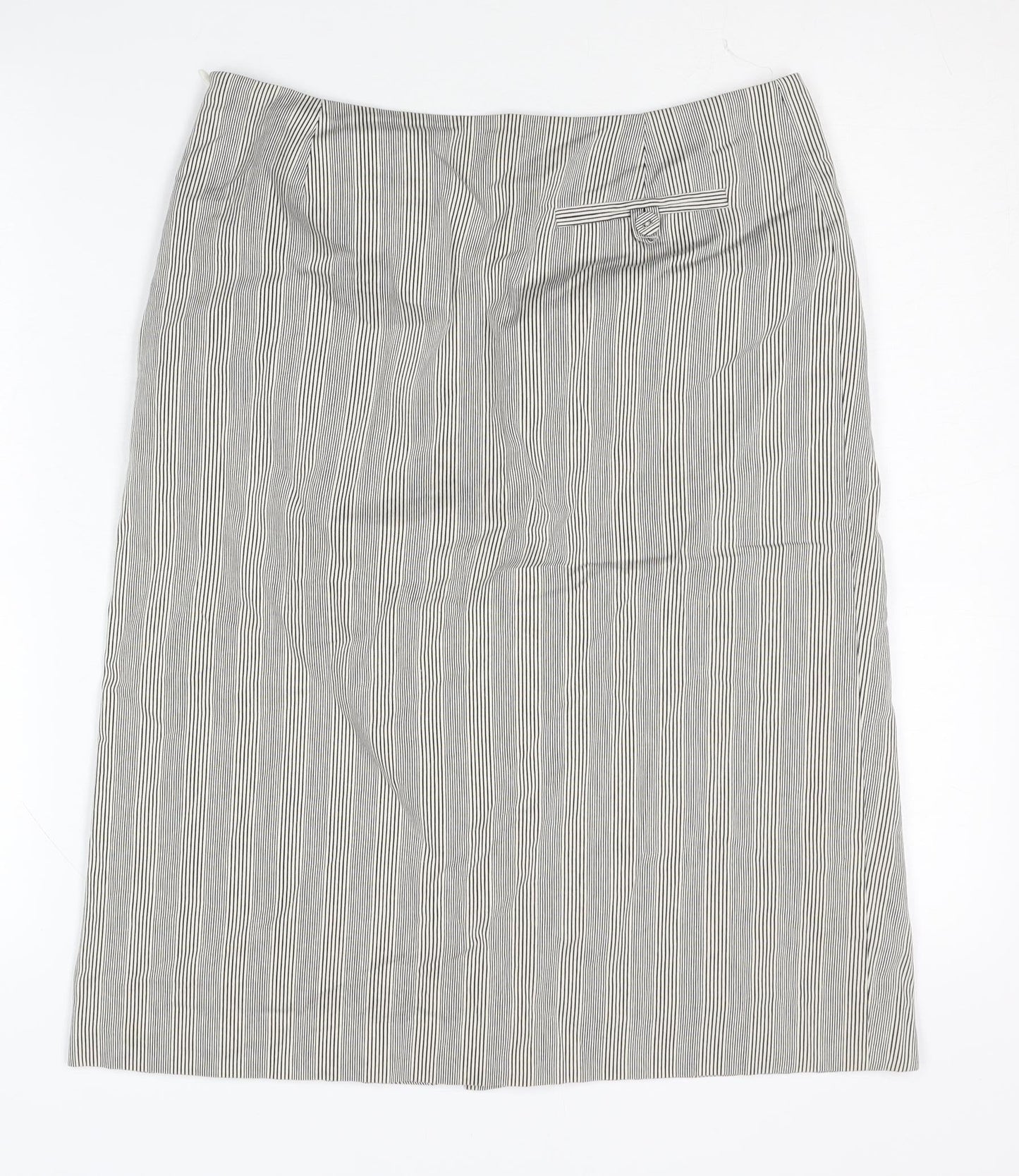 Giordano Ladies Women's Striped Cotton Pencil Skirt 4