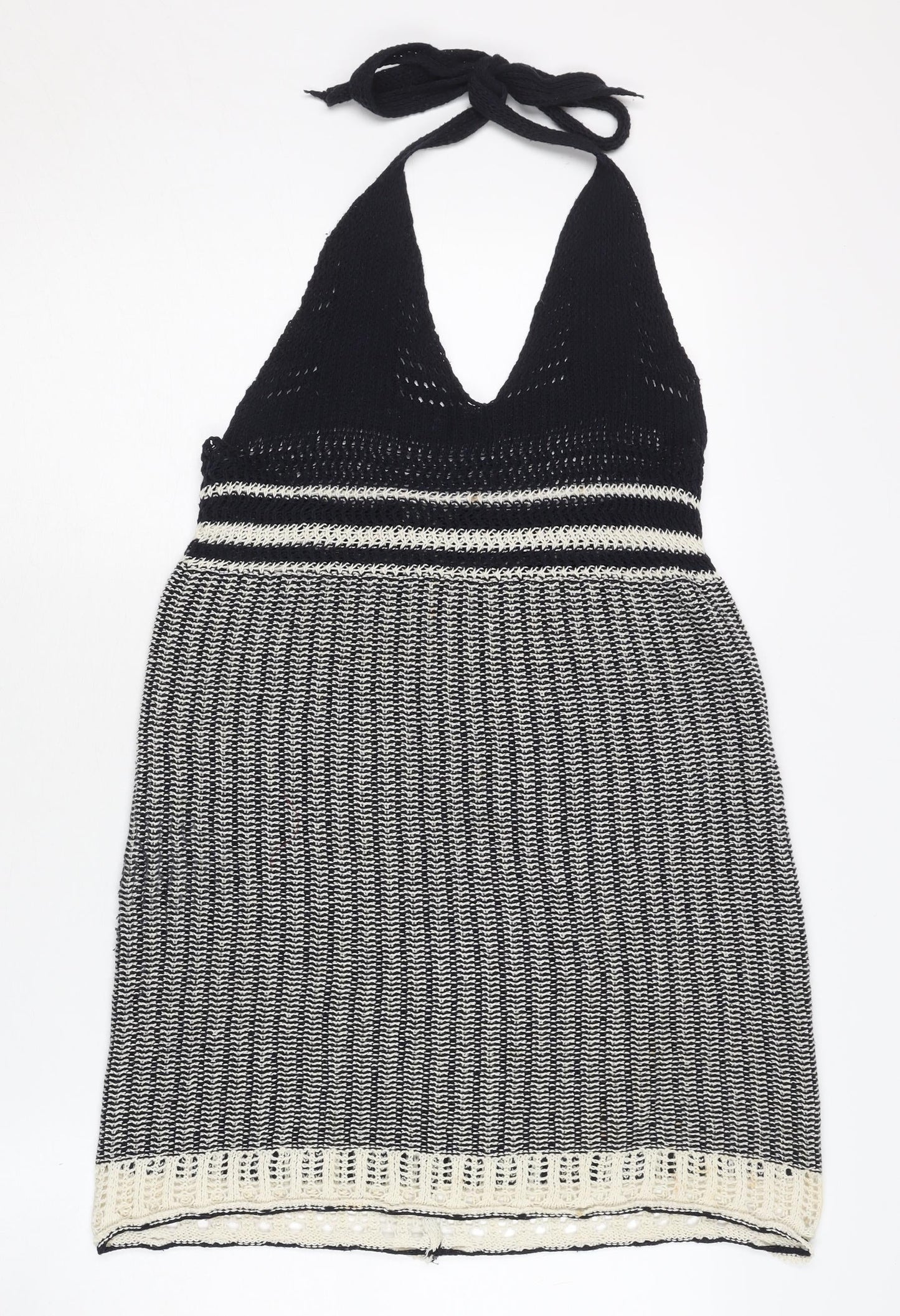 Zara Trafaluc Women's Black & White Halter Camisole M