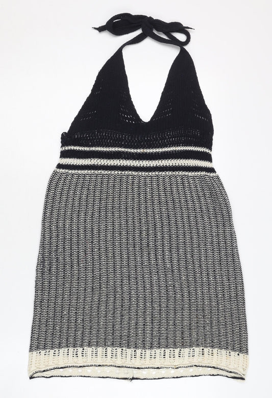 Zara Trafaluc Women's Black & White Halter Camisole M