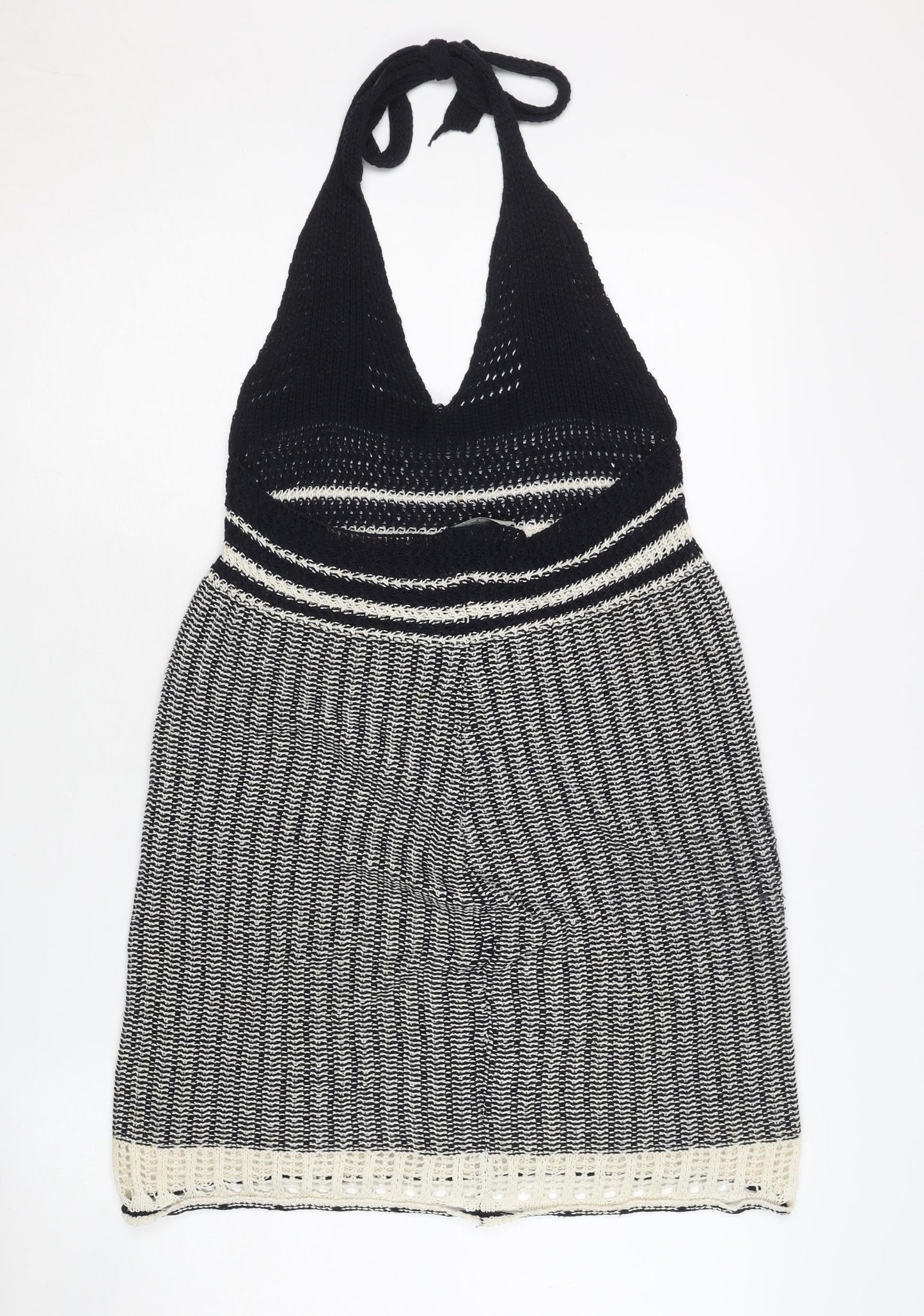 Zara Trafaluc Women's Black & White Halter Camisole M